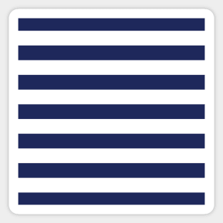 Navy Blue and White Stripes Sticker